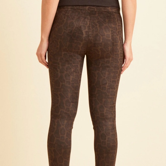 Peace of Cloth Faux Suede Cheetah Print Sloane Pant Brown Size Small Casual - Picture 4 of 16